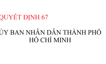 QUYÉT ĐỊNH 67